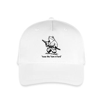 Samurai-Frosch im schwarz-weißen Kimono - Kinder Bio Basecap - Weiß - Vorne