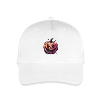 Jack-o'-Lantern Pumpkin Watercolor Night - Organic Kids’ Baseball Cap - white - Front
