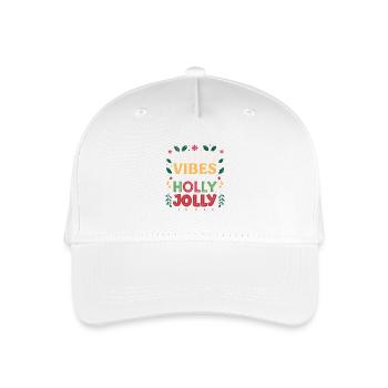 Vibes Festives et Joyeuses Fêtes - Casquette de baseball bio Enfant - blanc - Devant