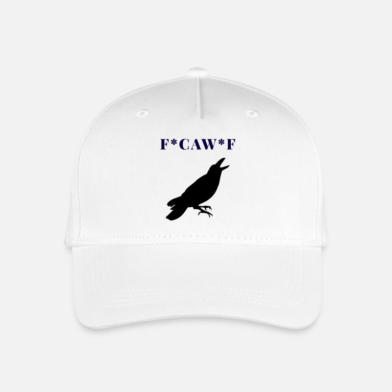 FCAWF Funny Crow Bird Design - Kinder Bio Basecap - Weiß