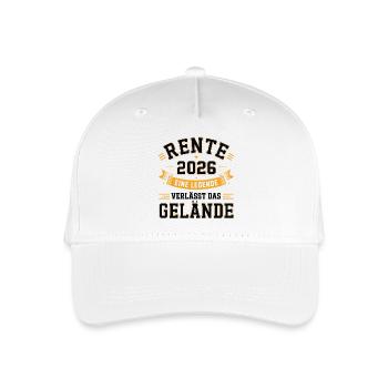 Rente 2026 Eine Legende Verlaesst Das Gelaende - Kinder Bio Basecap - Weiß - Vorne