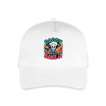 Daddy Will Bake It Skelettkoch - Kinder Bio Basecap - Weiß - Vorne