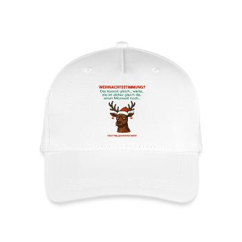 Weihnachtsstimmung? Vielleicht doch nicht - Shirt - Kinder Bio Basecap - Weiß - Vorne