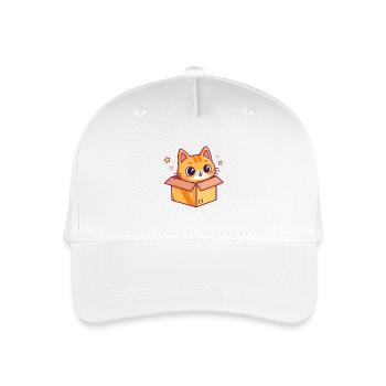 Chaton joyeux dans une boîte carton - Casquette de baseball bio Enfant - blanc - Devant