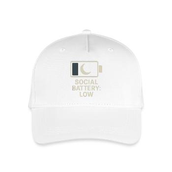 Low battery - Organic Kids’ Baseball Cap - white - Front
