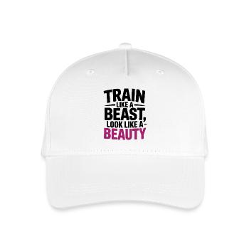 Entraînez-vous comme une bête, ressemblez à une beauté - Casquette de baseball bio Enfant - blanc - Devant