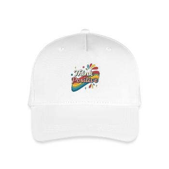 Denken Sie an den positiven Regenbogen - Kinder Bio Basecap - Weiß - Vorne