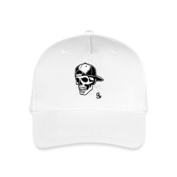 Crâne avec casquette de baseball – Street Style - Casquette de baseball bio Enfant - blanc - Devant