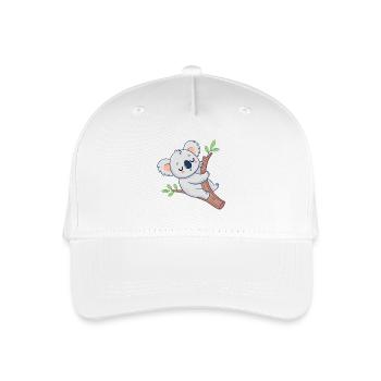 Dreamy Koala auf Cheerful Branch - Kinder Bio Basecap - Weiß - Vorne