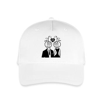 Happy Cherry - Couple Design - Organic Kids’ Baseball Cap - white - Front