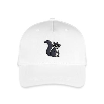 Coole Eichhörnchen-Dunkle Brille - Kinder Bio Basecap - Weiß - Vorne