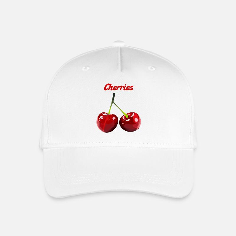 Cerises Imprimé rétro - Casquette de baseball bio Enfant - blanc