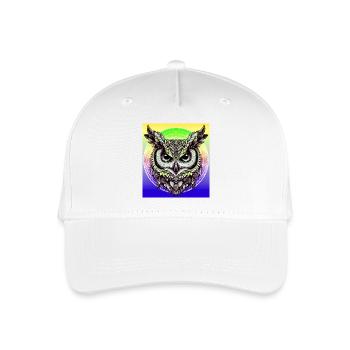 Eule - Kinder Bio Basecap - Weiß - Vorne