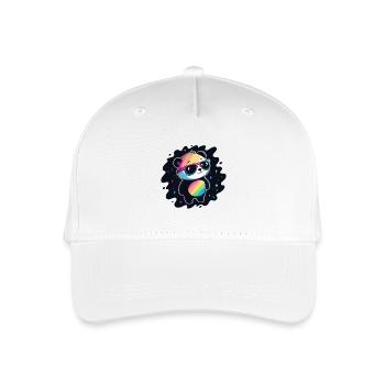 Panda arc-en-ciel galaxie lunettes cool - Casquette de baseball bio Enfant - blanc - Devant