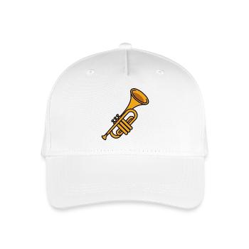 Trompete - Kinder Bio Basecap - Weiß - Vorne