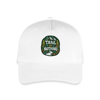 Trail or Nothing Mountain Running Design - Organic Kids’ Baseball Cap - white - Front