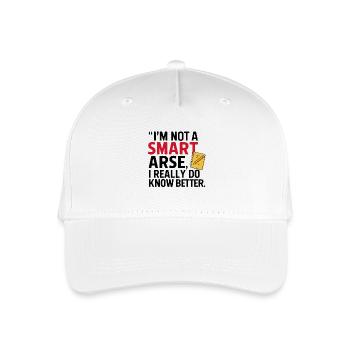 I'm not a smartass, I really know better - Organic Kids’ Baseball Cap - white - Front