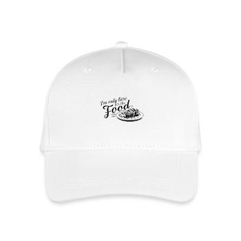 Je ne suis ici que pour la nourriture. - Casquette de baseball bio Enfant - blanc - Devant