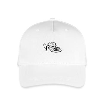 Je ne suis ici que pour la nourriture. - Casquette de baseball bio Enfant - blanc - Devant