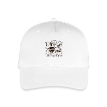 Kaffee und Kuchen – das perfekte Duo. - Kinder Bio Basecap - Weiß - Vorne