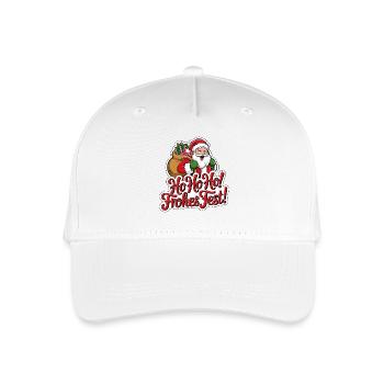 Weihnachtsmann – Ho Ho Ho! Frohes Fest - Kinder Bio Basecap - Weiß - Vorne