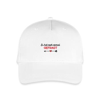 Er Hat Noch Einmal Gefragt Verlobung Hochzeit Ehe - Kinder Bio Basecap - Weiß - Vorne