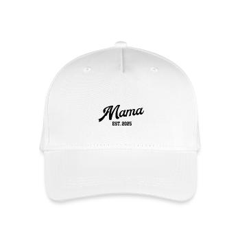 Mama 2025 Erster Muttertag Ich Werde Mutter Mom - Kinder Bio Basecap - Weiß - Vorne