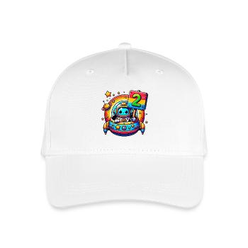 Ich bin 2 Jahre zweiter Geburtstag - Kinder Bio Basecap - Weiß - Vorne