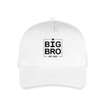 Big Bro Est 2025 - Organic Kids’ Baseball Cap - white - Front
