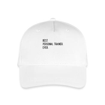 Personal Trainer - Kinder Bio Basecap - Weiß - Vorne