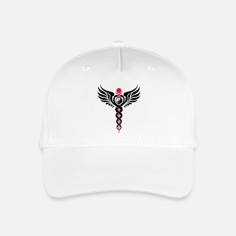 Caduceus, Yin Yang, Winged Serpent, Hermetic - Casquette de baseball bio Enfant - blanc