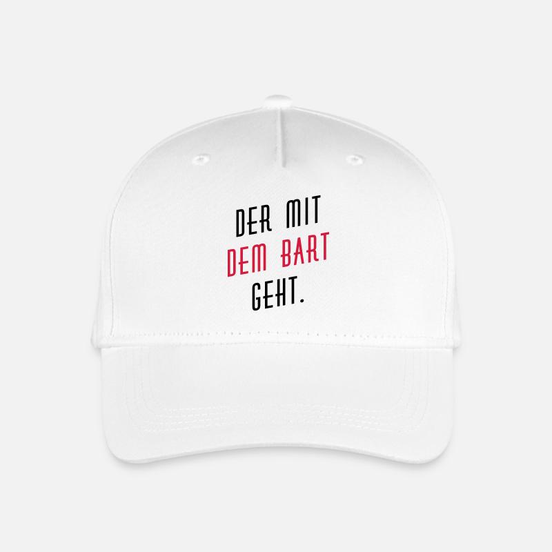 Der mit dem Bart geht. - Kinder Bio Basecap - Weiß