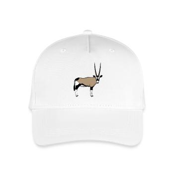 Oryx Kopf vorn - Kinder Bio Basecap - Weiß - Vorne