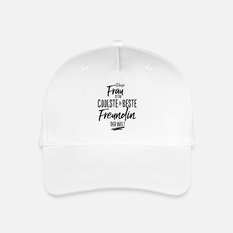 freundin-schwarz - Kinder Bio Basecap - Weiß