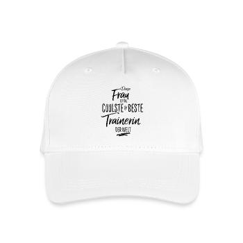 trainerin - die Beste (s) - Kinder Bio Basecap - Weiß - Vorne