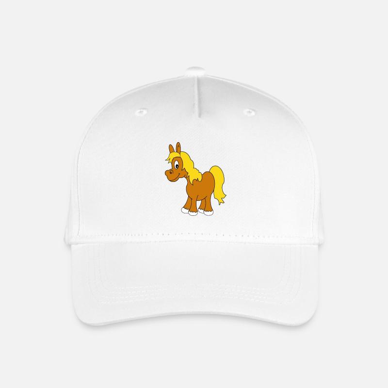 Pferd - Kinder Bio Basecap - Weiß