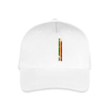 Reggae streifen - Kinder Bio Basecap - Weiß - Vorne