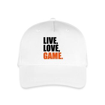 game - Organic Kids’ Baseball Cap - white - Front