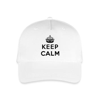 Keep Calm - Kinder Bio Basecap - Weiß - Vorne