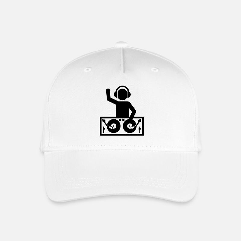 DJ Turntables - Kinder Bio Basecap - Weiß