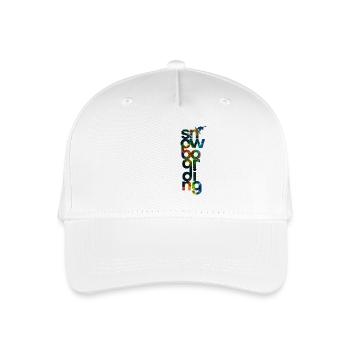 Snowboard Wintersport - Kinder Bio Basecap - Weiß - Vorne