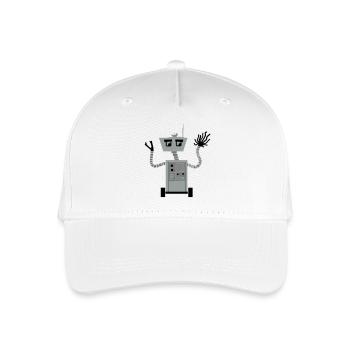 Roboter - Kinder Bio Basecap - Weiß - Vorne