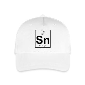 Tin (Sn) (element 50) - Organic Kids’ Baseball Cap - white - Front