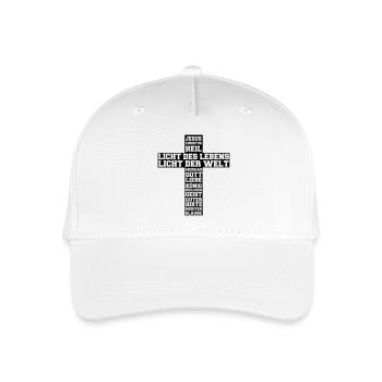 kreuz_jesus1 - Organic Kids’ Baseball Cap - white - Front
