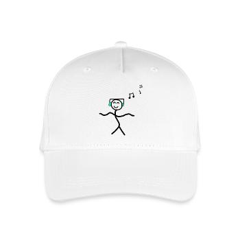Music Dancing Happy Stick Figures - Organic Kids’ Baseball Cap - white - Front