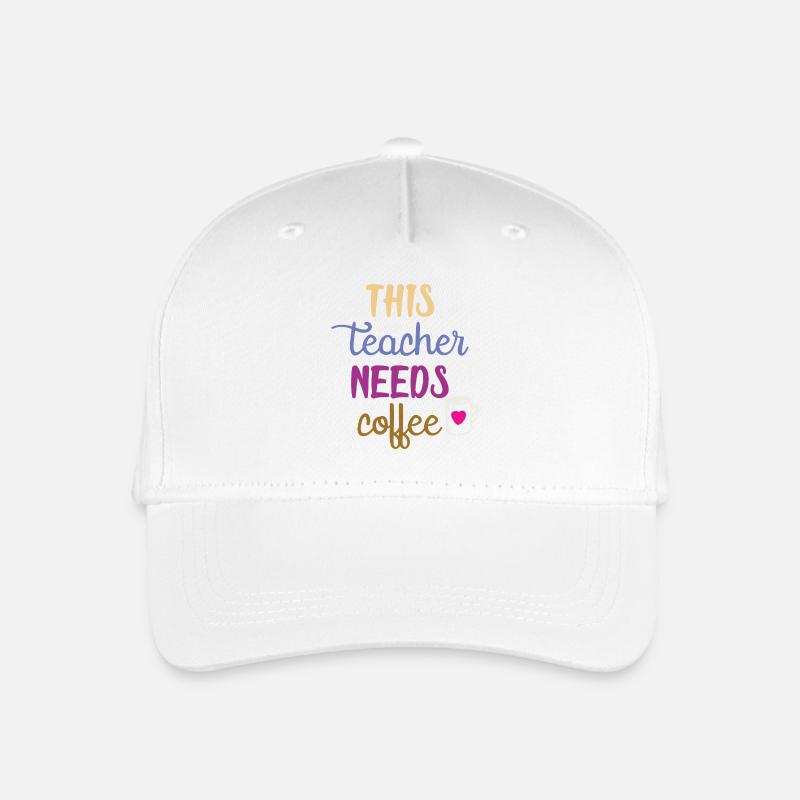 Dieser Lehrer braucht Kaffee - Kinder Bio Basecap - Weiß