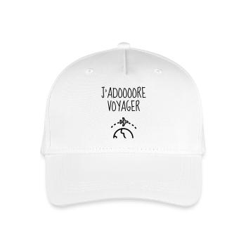 Reisen / Reisende / Urlaub / Tourismus - Kinder Bio Basecap - Weiß - Vorne