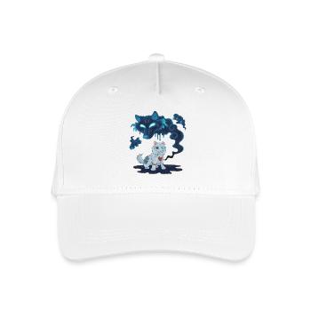 Haunted Plushie Doll: Haunted Wolf Plush - Organic Kids’ Baseball Cap - white - Front