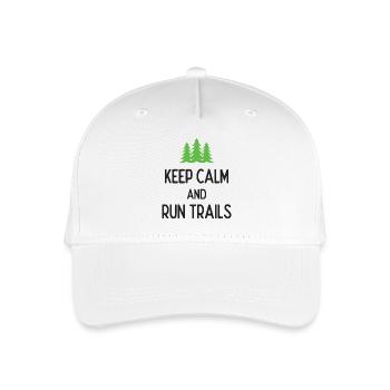 Keep Calm and Run Trails - Organic Kids’ Baseball Cap - white - Front