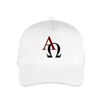 Alpha und Omega - Kinder Bio Basecap - Weiß - Vorne
